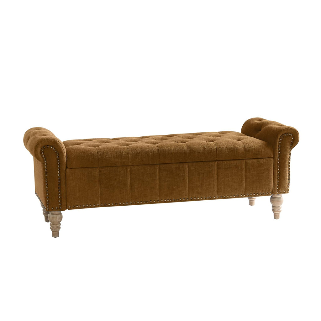 Farmhouse Storage Bench, Golden