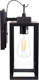 Dusk to Dawn Outdoor Wall Lantern, Wall Sconce for Porch Lighting Fixture, E26 Base Max 60W, Metal Housing Plus Glass