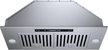 30 Inch Stainless Steel Range Hood Insert 900 CFM Low Noise 4 Speed Gesture & Touch Control