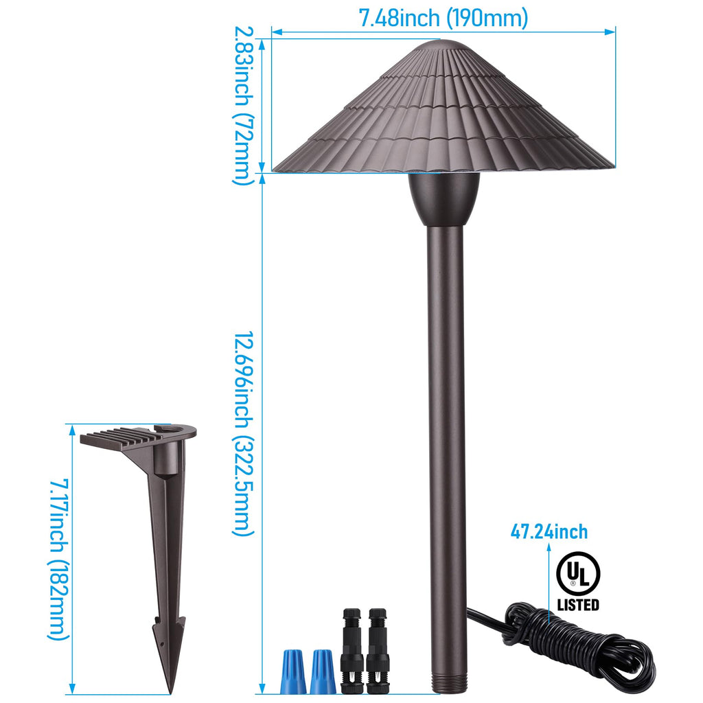 5CCT LED Low Voltage Landscape Path Lights, 12-24V AC/DC