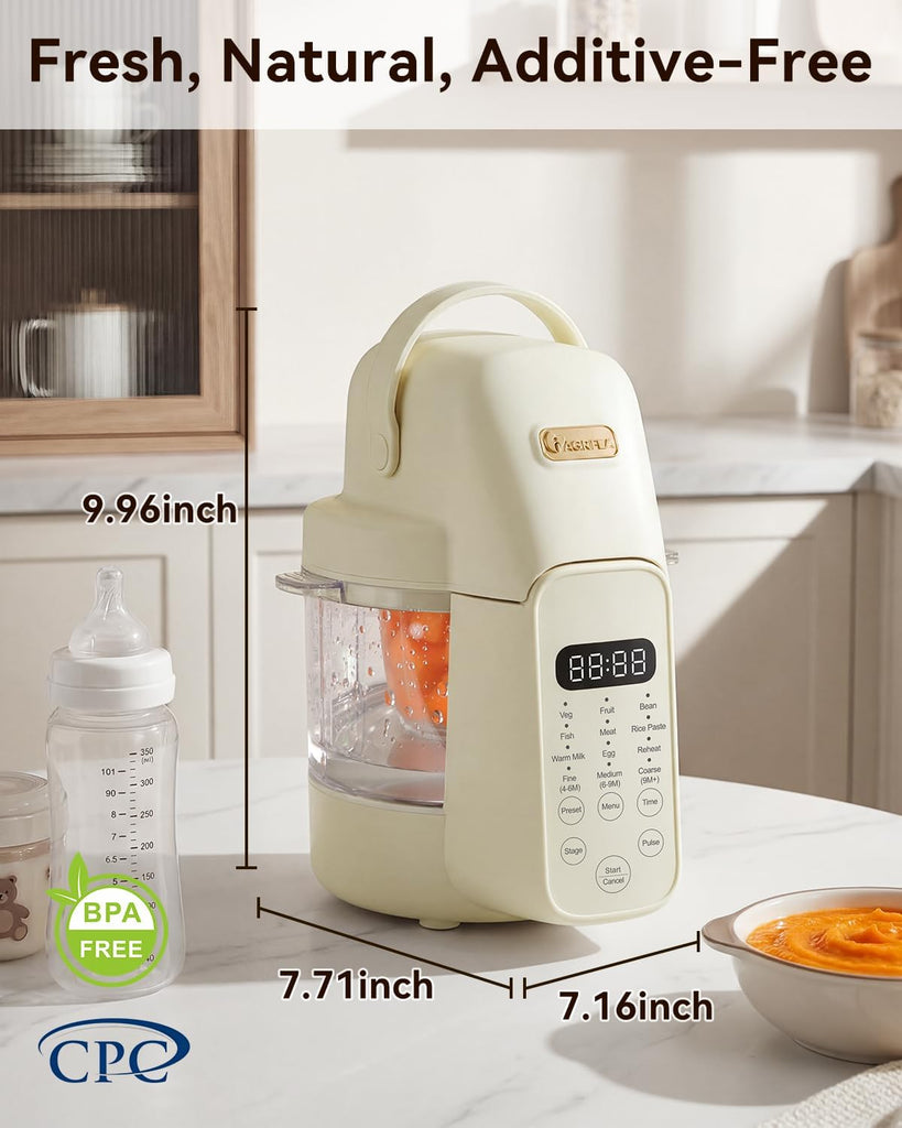 Baby Food Maker, IN-1 Glass Baby Food Processor with Steamer