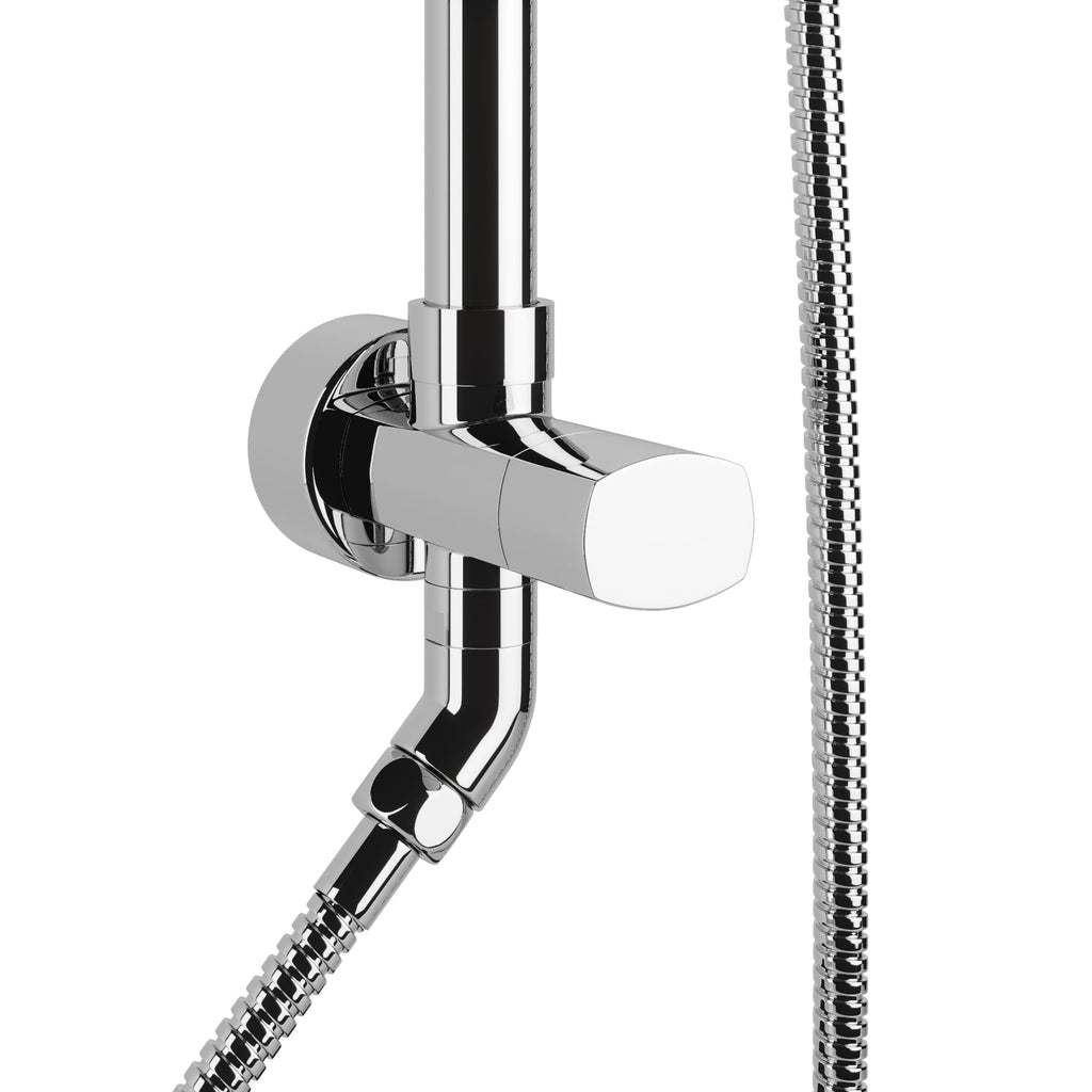 Kauai III Polished Chrome Rain Shower Head with Handheld Spray - 2.5 GPM, 8" Showerhead, 5-Function HandShower