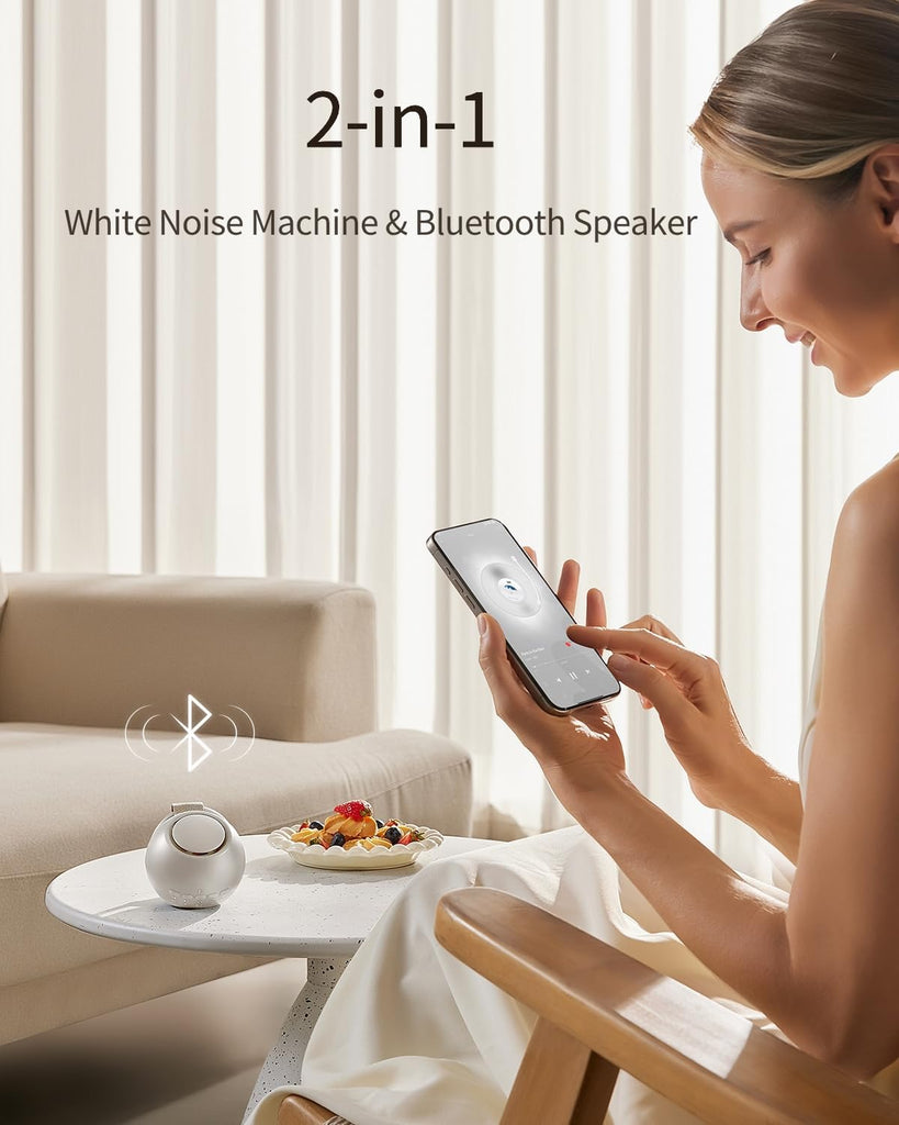 Portable Sound Machine with AI Cry Detection White Noise Machine