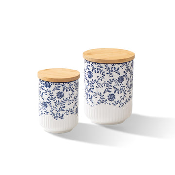 2 Pcs 36/18 oz Ceramic Canisters Sets