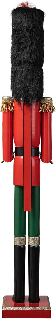 42" Christmas Soldier Nutcracker-Wooden African American Soldier Nutcracker for Festive Christmas Party Indoor Winter