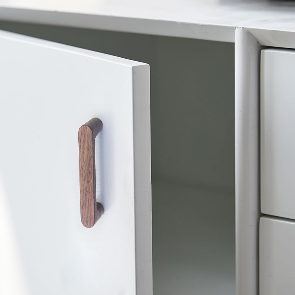 6 Pack Walnut Wood Drawer Pulls Handes Rustic Cabinet Pulls Handles Wood Dresser Knob Kitchen Furniture Hardware (6