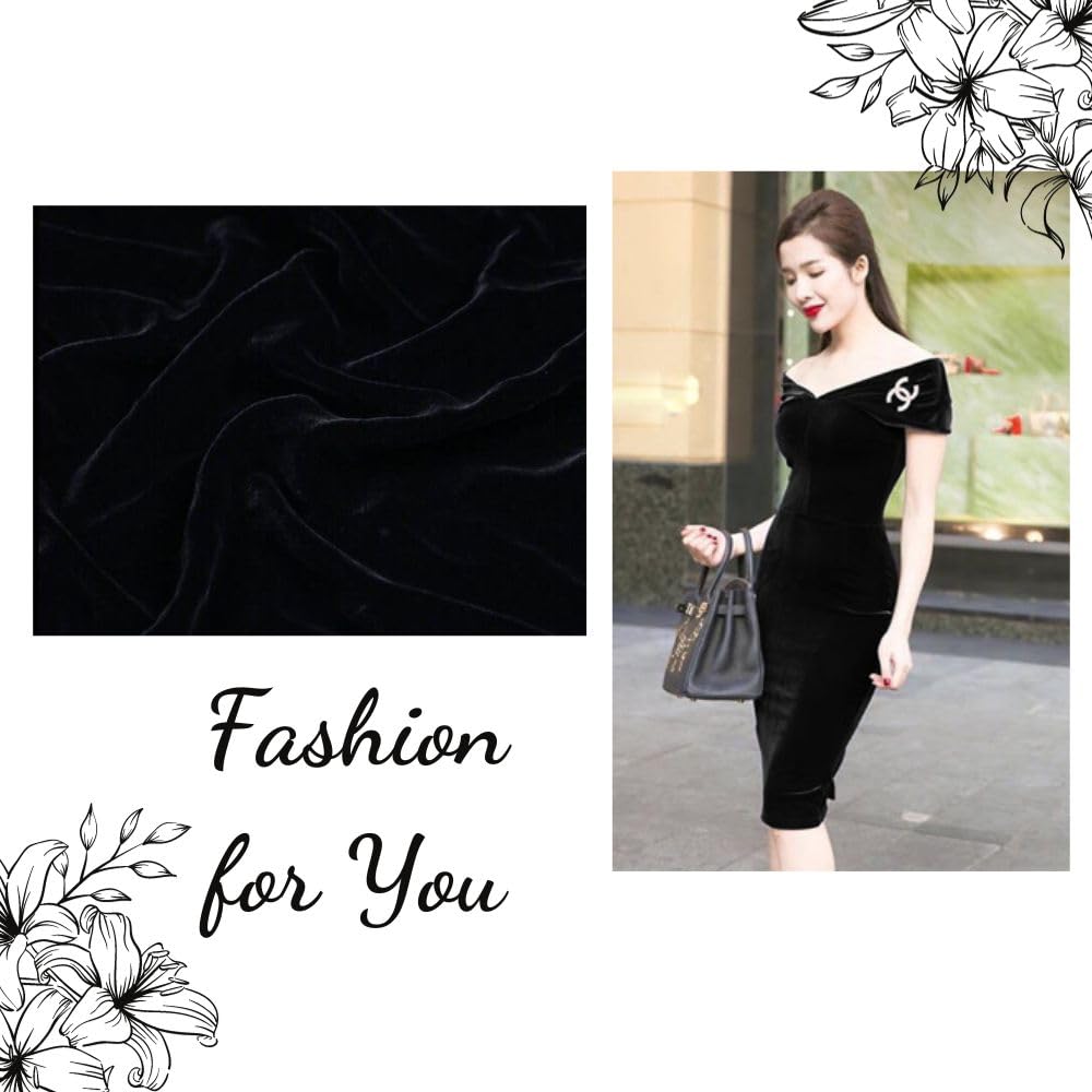 100% Pure Mulberry Silk Velvet Fabric, Luxury Velvet for Dress, Skirt, High End Garment, Silk for Sewing, Making