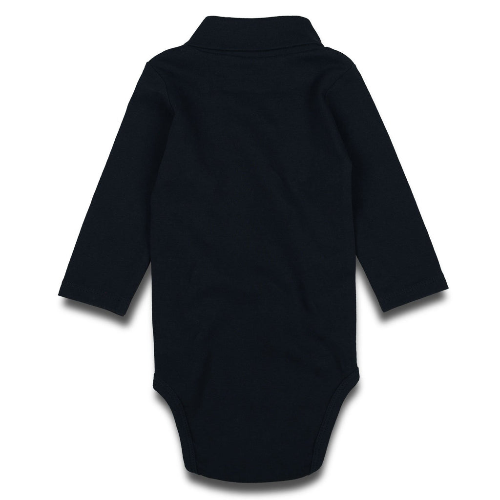 Solid Black Baby Turtleneck Bodysuit Long Sleeve Outfits