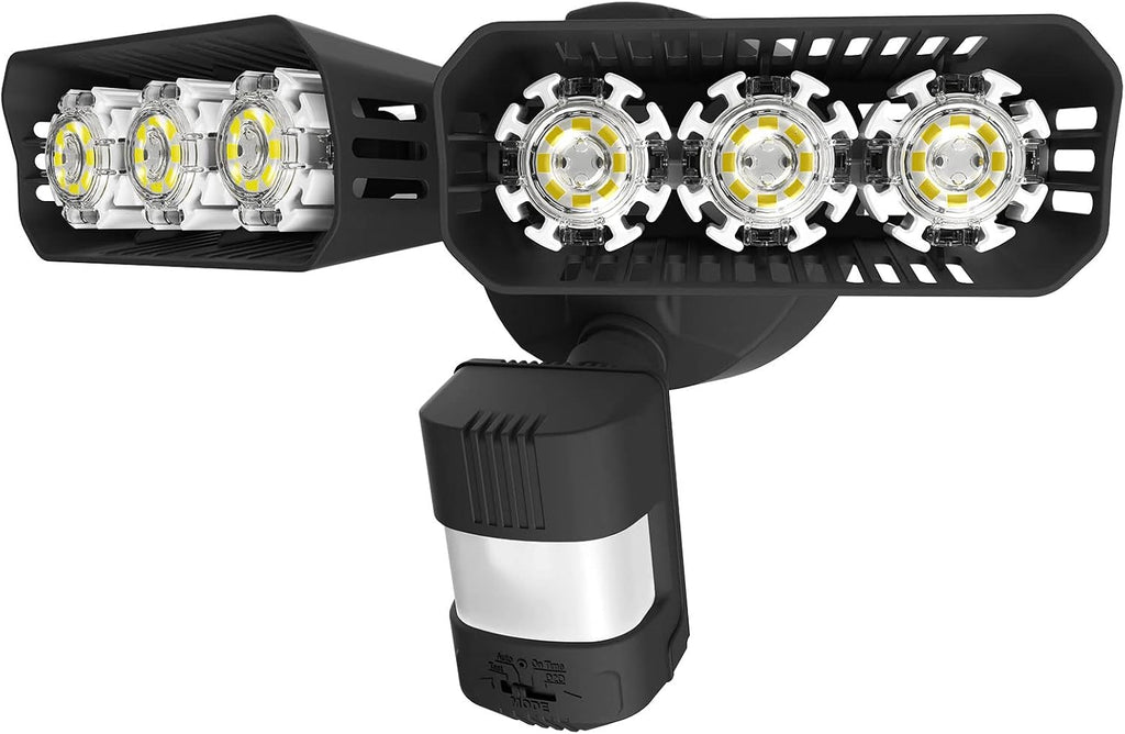 27W LED Motion Sensor Outdoor Flood Light, 2700LM Security Light, 300W Equiv 5000K Dusk to Dawn Light, Wide Angle