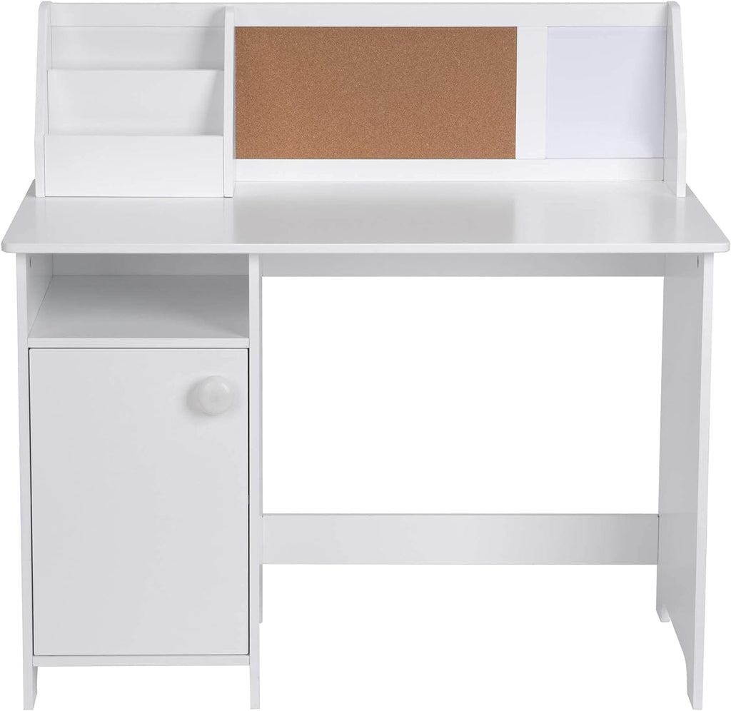 Wooden Kids Study Desk with Hutch and Storage for Ages 3-8