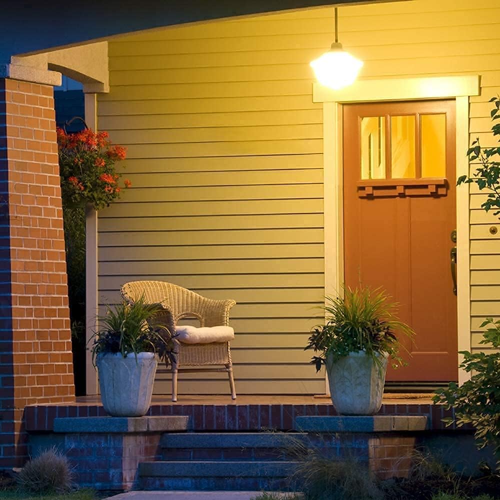 4 Packs 3W A19 LED Bug Light Bulbs Yellow LED Bulbs E26 Outdoor Bug Light Bulb 25W Equivalent 2000K Amber Glow Bug