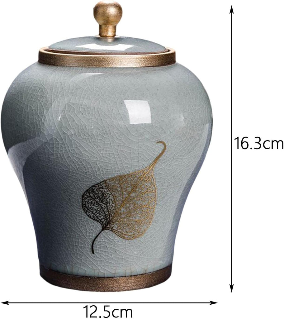 Ceramic Ginger Jar Porcelain Flower Pot Storage Canister Decorative Bud Vase Home Accessory Suitable for Living Space