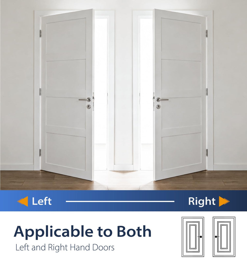 4 Inch Self Closing Door Hinges, 2-Pack Spring Hinges, 1/4" Radius Corners