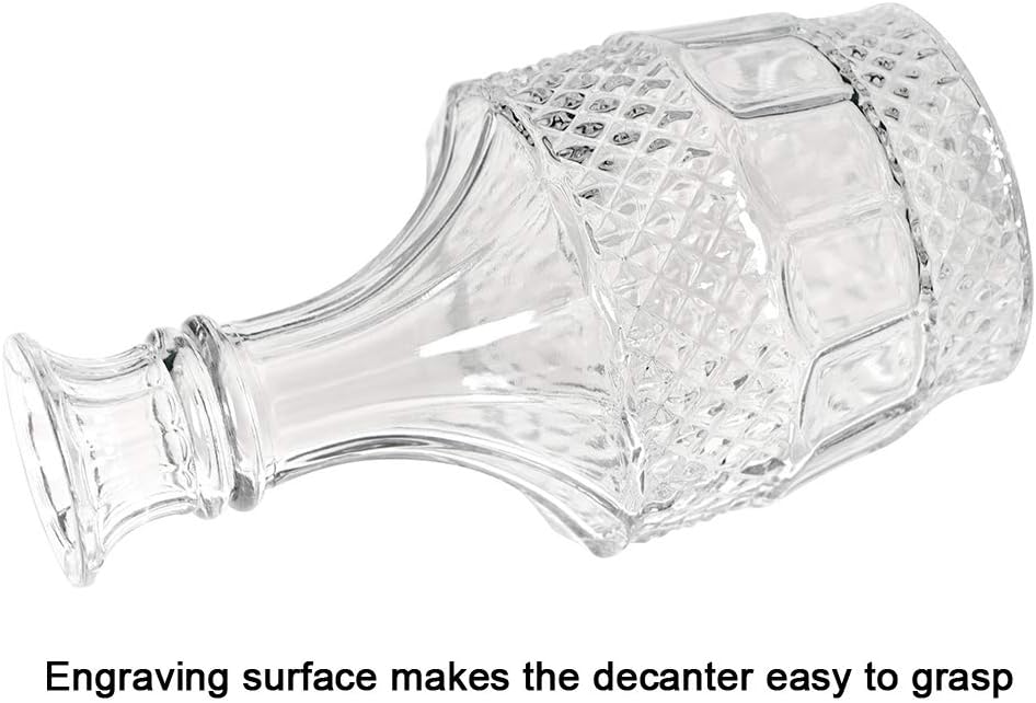 Liquor Decanter, Glass Decanter Bottle with Airtight Stopper, Wiskey Vodka Bourbon Decanter for Gift, Home, Bar
