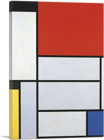 Composition with Red Square Lithograph in Colours 1921 Canvas Art Print Stretched Framed Painting Picture Poster