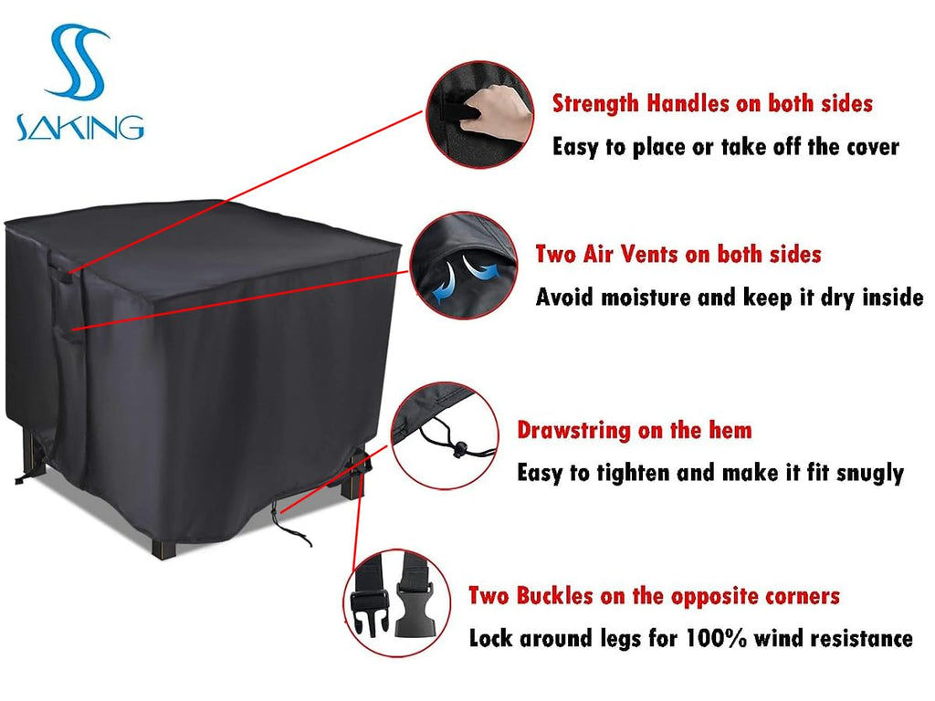 Fire Pit Cover Square Gas Fire Pit Table Cover 30X30X25 inch