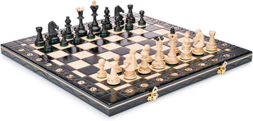 Beautiful Handcrafted Wooden Chess Set with Wooden Board and Handcrafted Chess Pieces - Gift idea Products (16'' (40