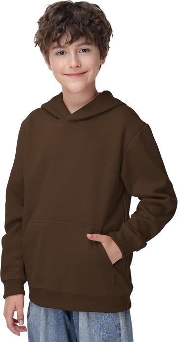 Boys Hoodies Cotton Pullover Hooded Sweatshirts Soft Long Sleeve with Pocket Kids Tops Clothes