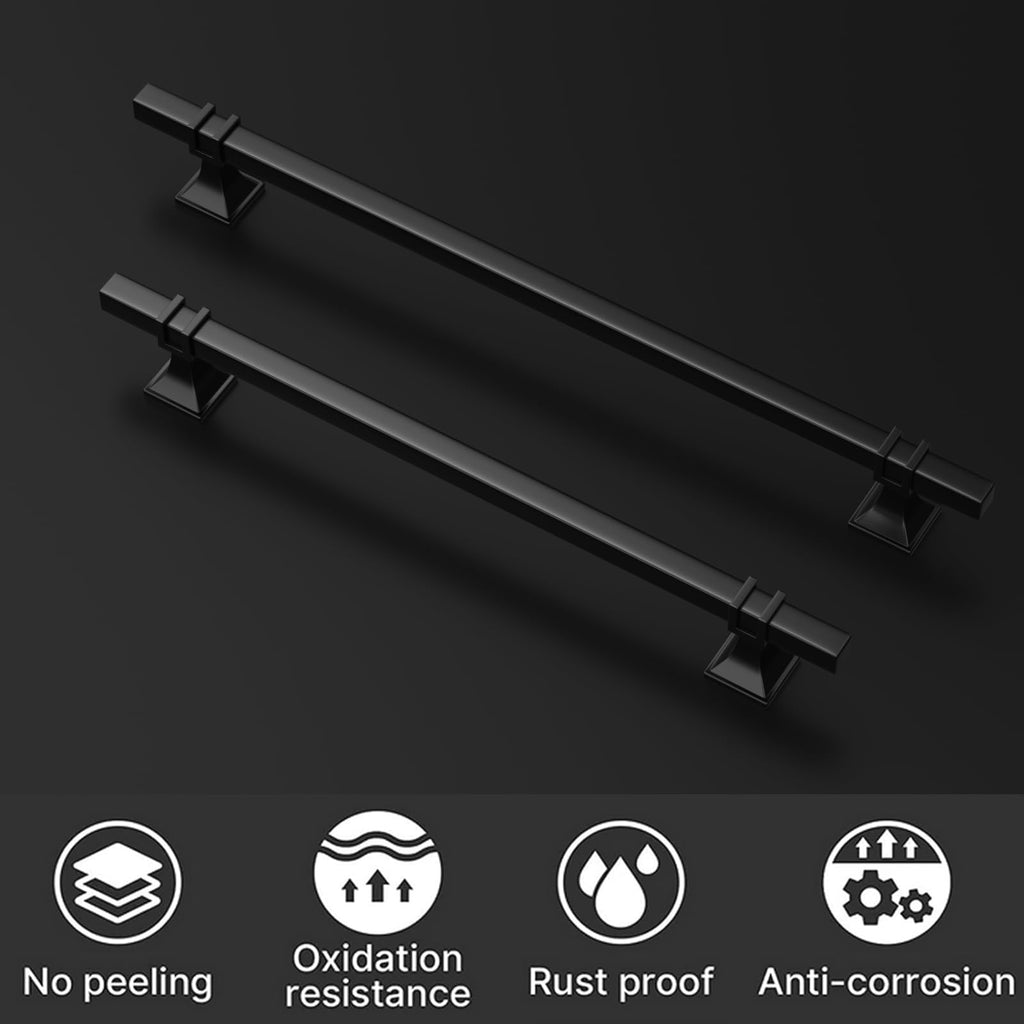 30 Pack 10 Inch Black Cabinet Handles Matte Black Cabinet Pulls
