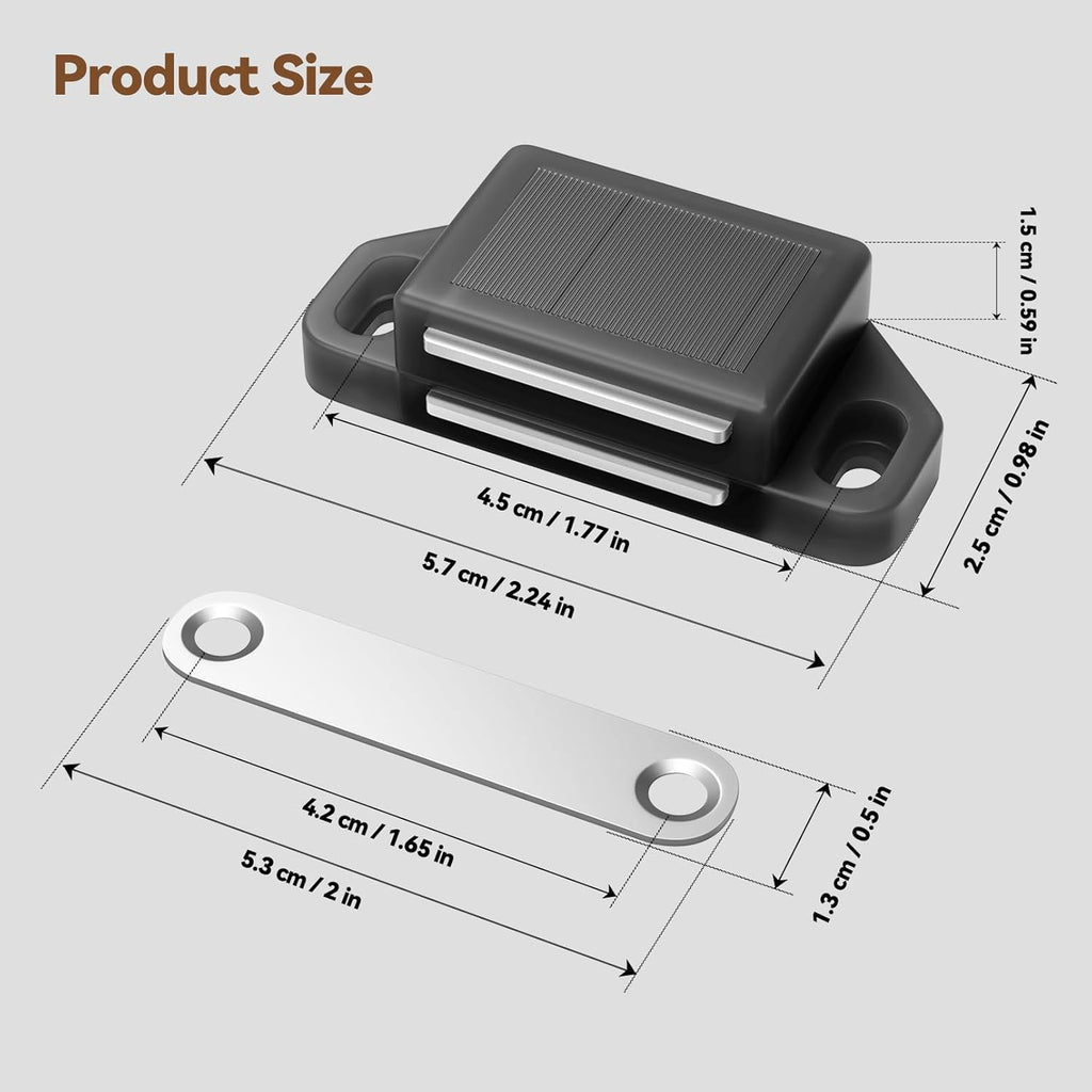 Cabinet Magnetic Catch Door Latch 30LB Drawer Magnets to Stay Closed Magnetic Catch Closet for Drawer（Black 6 Pack）
