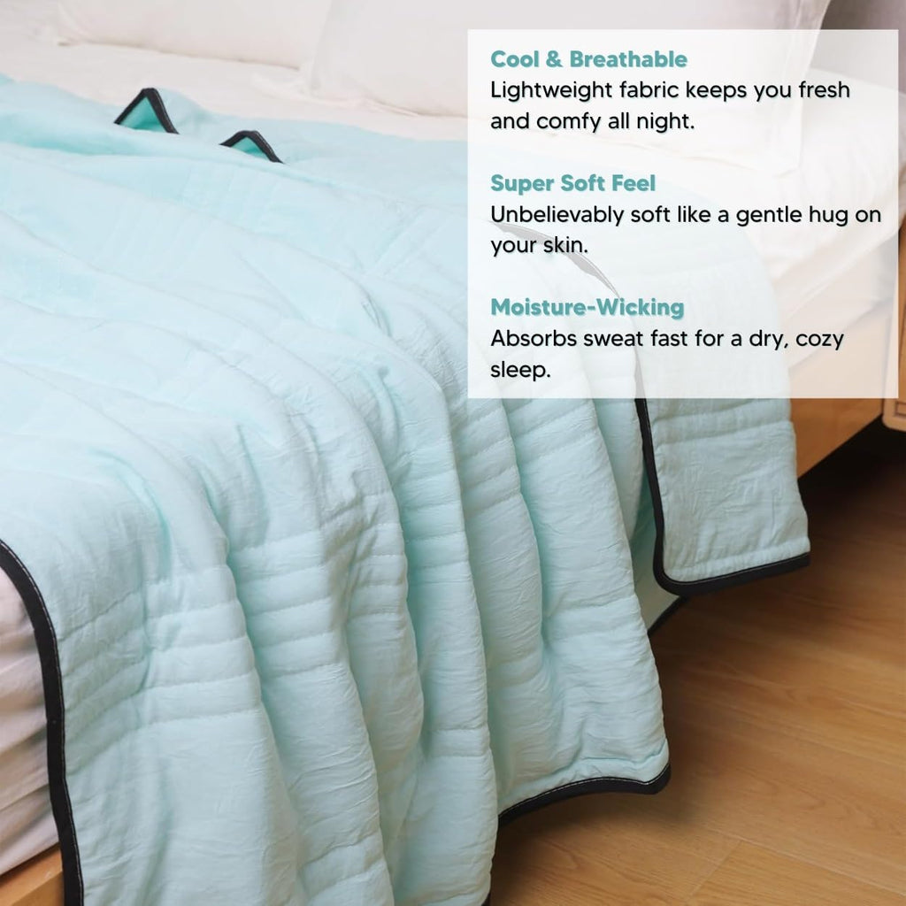 Cooling Comforter for Hot Sleepers Double, (79"x59"), Lightweight Breathable Summer Blanket with Arc-Chill Q-Max