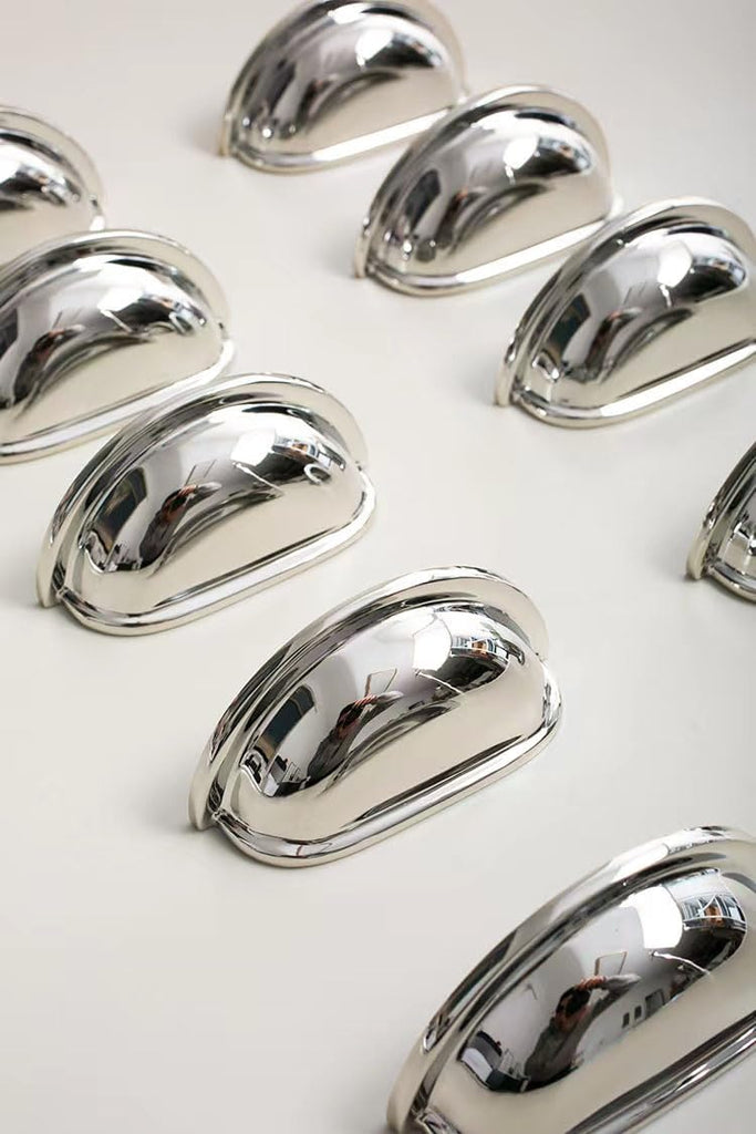 10 Pack 3" Polished Nickel Drawer Cup Pulls Cabinet Cup Pulls B Hardware Cabinet Handles Drawer Handles Knobs 3 inch