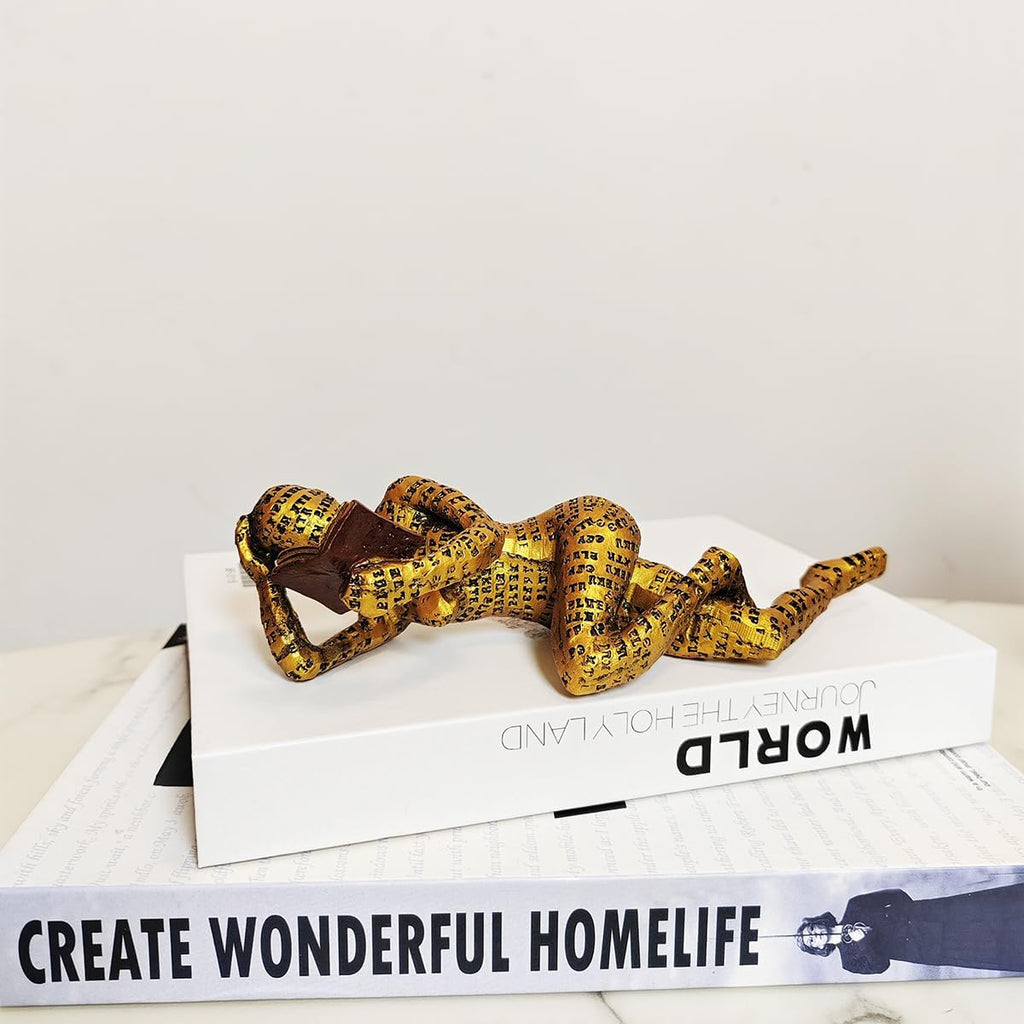 3 Pcs Reading Women Figurine, Thinker Statue, Modern Bookshelf Decor, Aesthetic Sculpture, Room Decor Modern Abstract