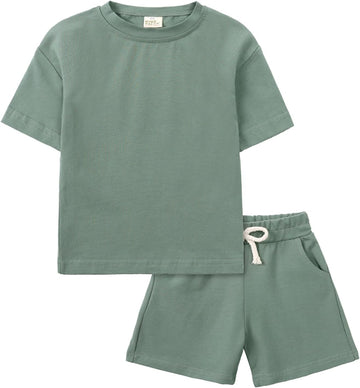 Boys Summer Outfits Toddler Short Set Kids Cotton Clothes
