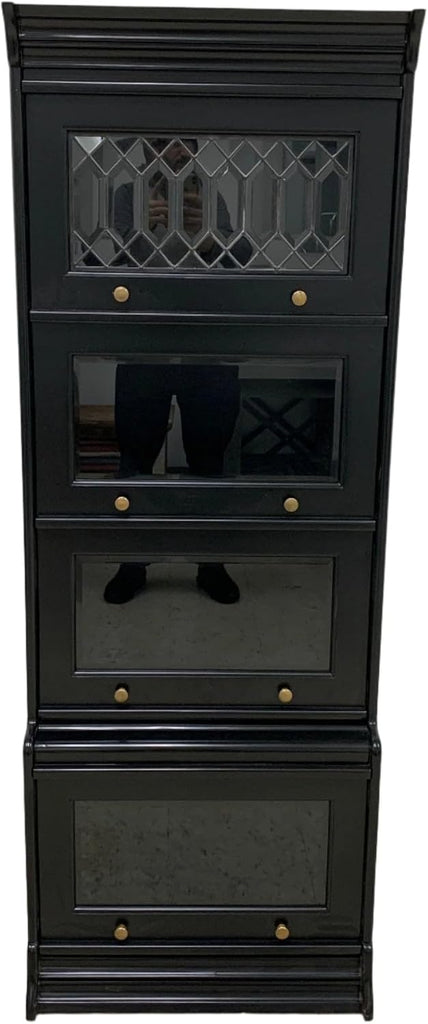 Legacy 4 Stack Barrister Bookcase in Black
