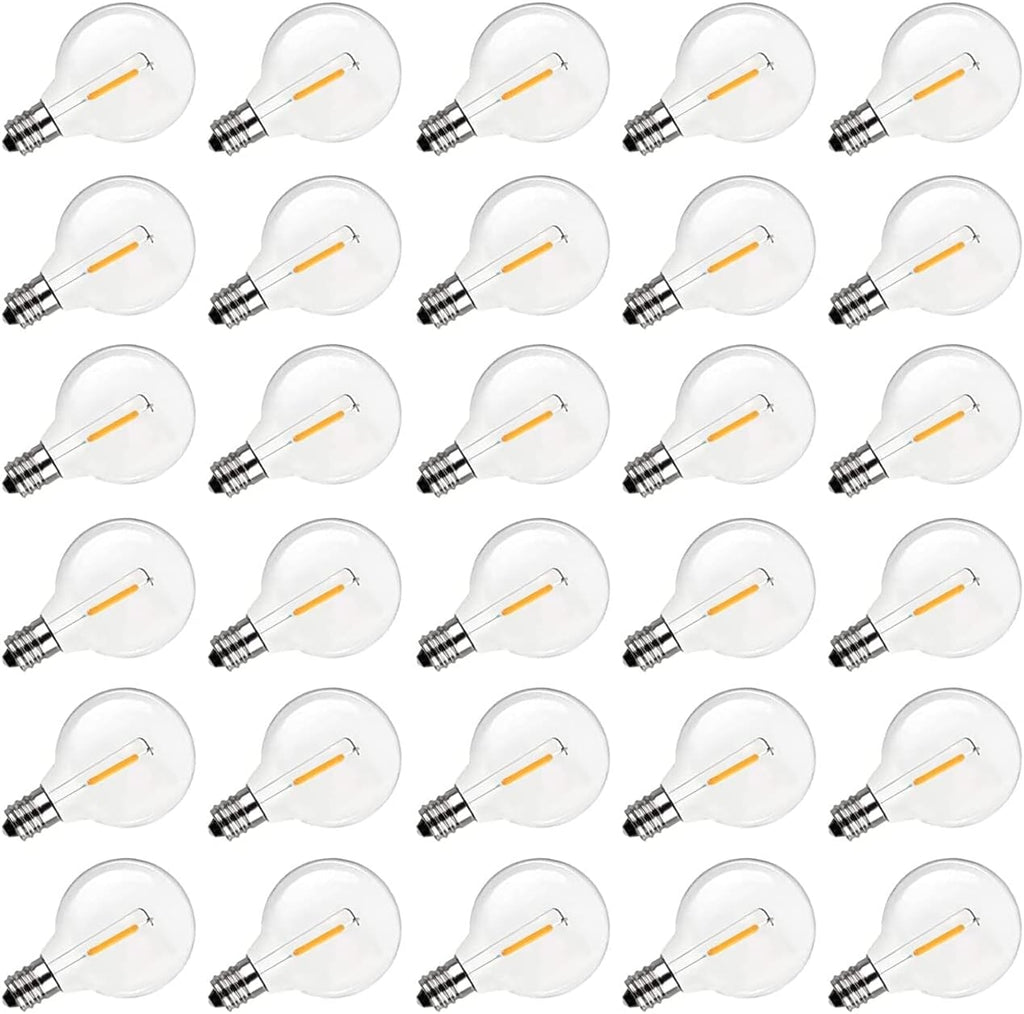 G40 LED Replacement Bulbs, 0.6W Shatterproof Globe Bulb