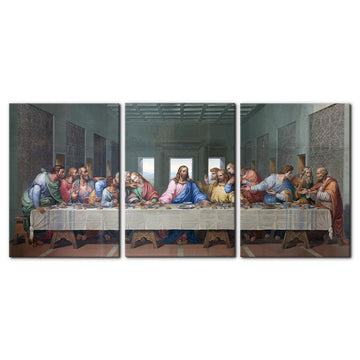 3 Pieces Classic Canvas Wall Art Prints The Last Supper Painting Prints on Canvas Jesus Modern Artwork Giclee Gallery