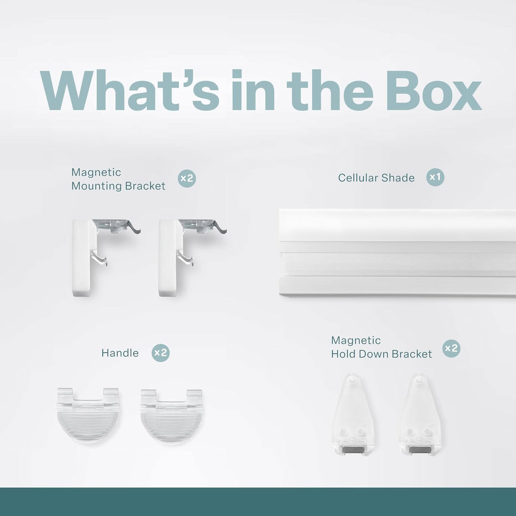 Magnetic Top Down Bottom Up Door Shades, White, 25 x 84 in | Strong-hold MagMount, Thermal insulation, Adjustable
