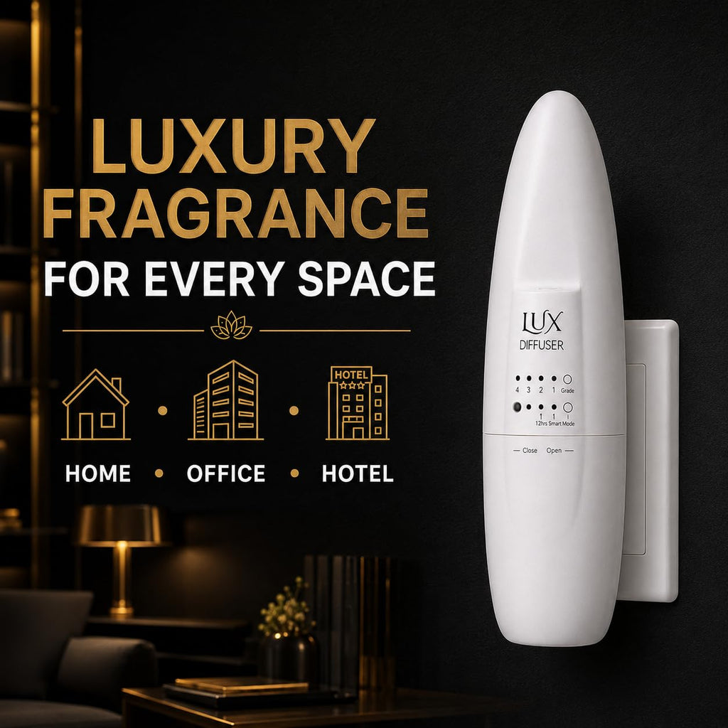 Lux Waterless Plug-in Diffuser with Hotel Scent Bottle, Up to 500 Sq Ft