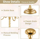 Tall Candelabra Candle Holder 2 Pcs 28in Floor Candlestick Holders Taper Candle Holders Gold 5 Arm Candelabras Candle