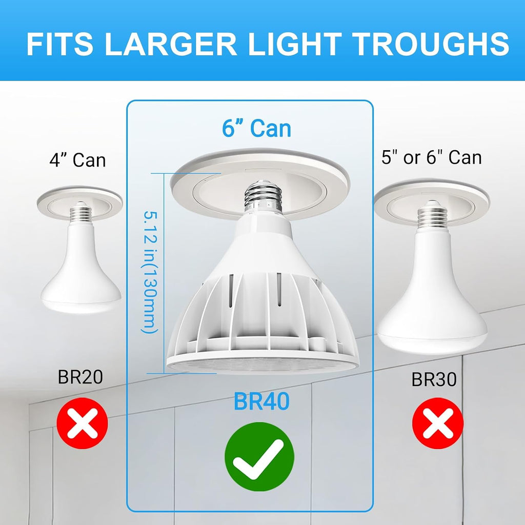 PAR38 LED Flood Light Bulbs, 26W 3200 Lumens 4000K E26 Base