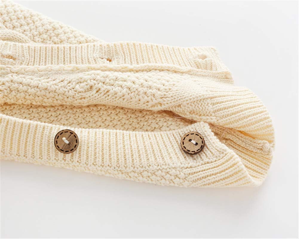 Infant Baby Boys Cable Knit Sweater Romper Long Sleeve Little Outfits White Beige Baby One Piece Clothing