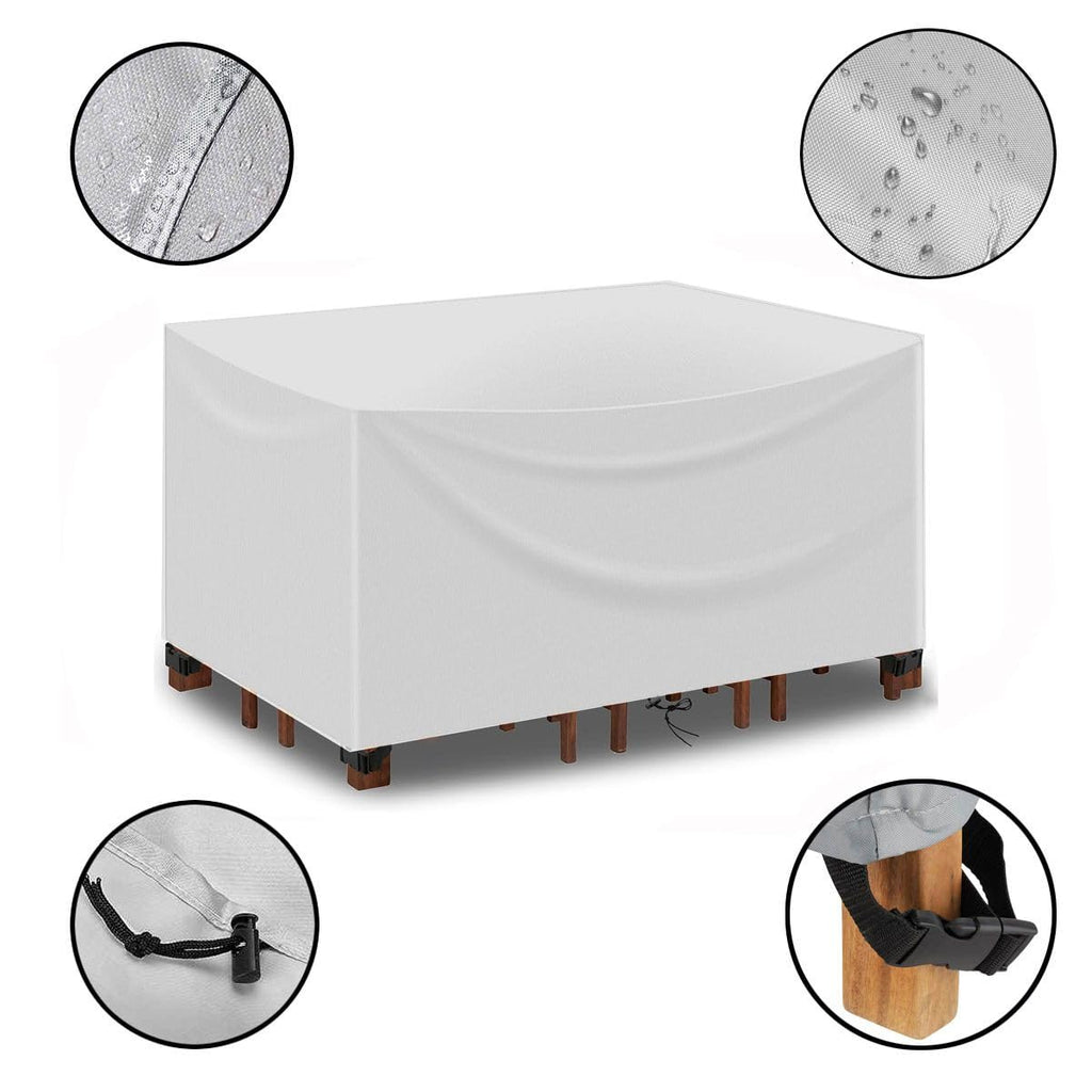 Outdoor Patio Furniture Set Covers Waterproof, 600D Garden Dining Table Cover, 98"L x 50"W x 28"H Rectangular