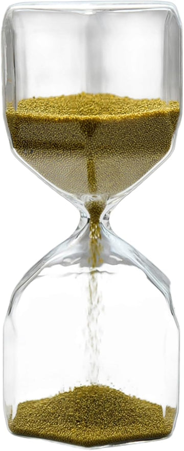 Sand Timer Decor Nordic Style Hexagonal Sandglass Decorative Hourglass Gold Sand Glass Material, Non - Timing Desktop