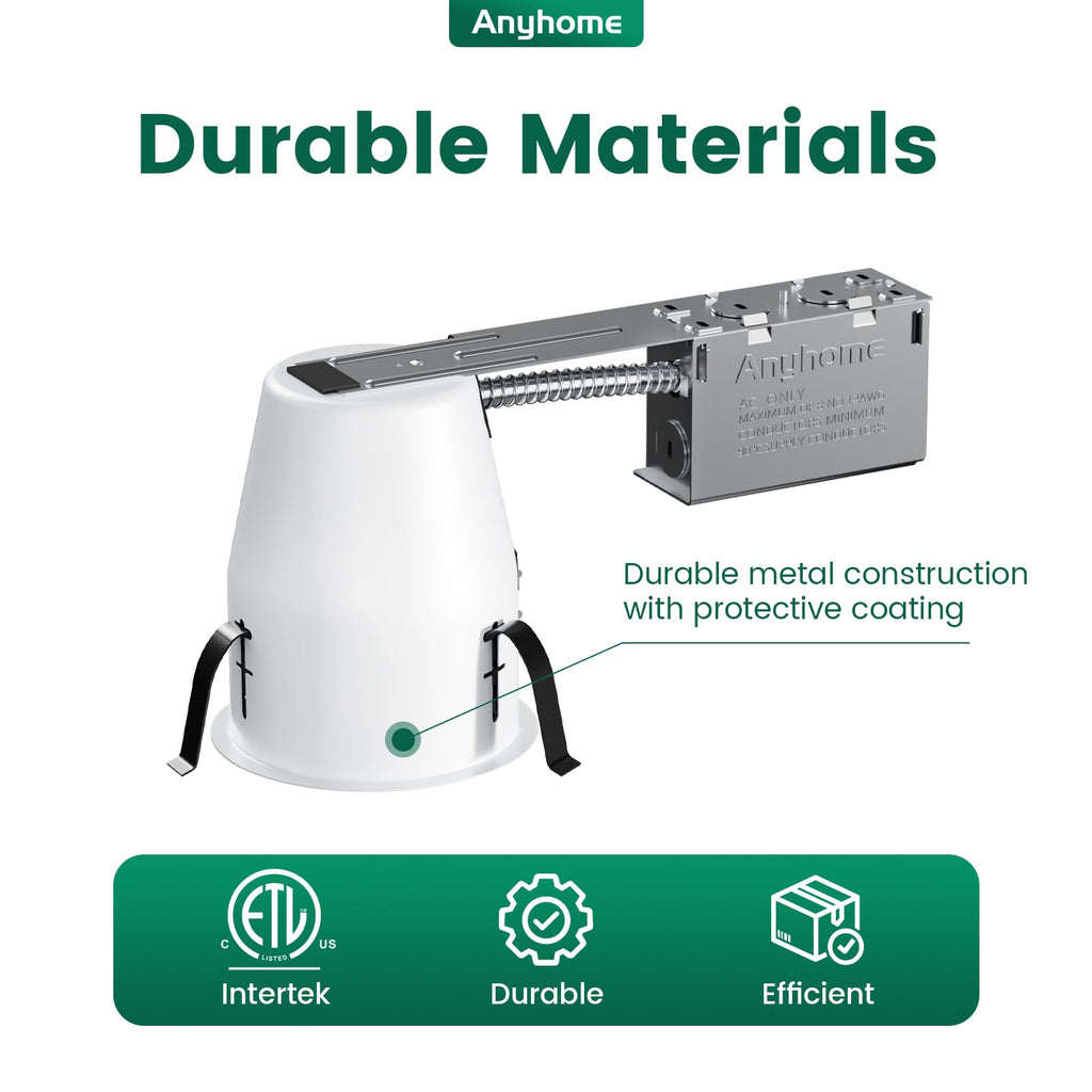 6 Pack 4 Inch Recessed Lighting Housing Remodel,Can Light Housing