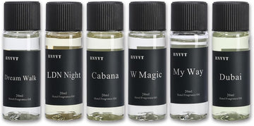 Fragrance Oil Set 20 mL / 0.68 fl oz - Luxury Aromatherapy Essential Oils for Diffuser & Home Scenting, Inspired by - Set of 6