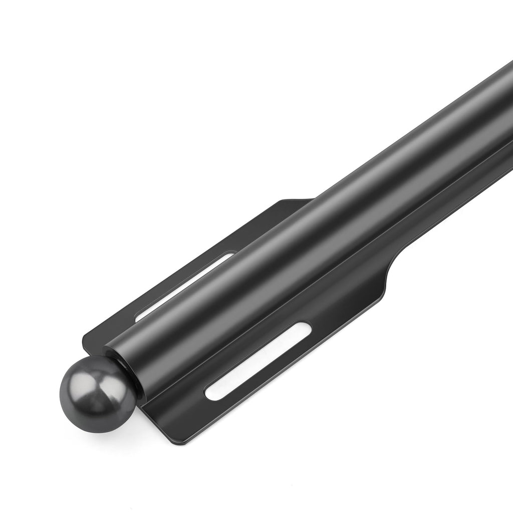 12" Valet Rod for Closet Pull Out (2 Pack, Black)