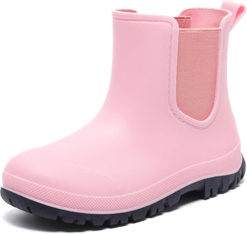 Kids Rain Boots for Girls Boys, Waterproof Chelsea Rubber Boots