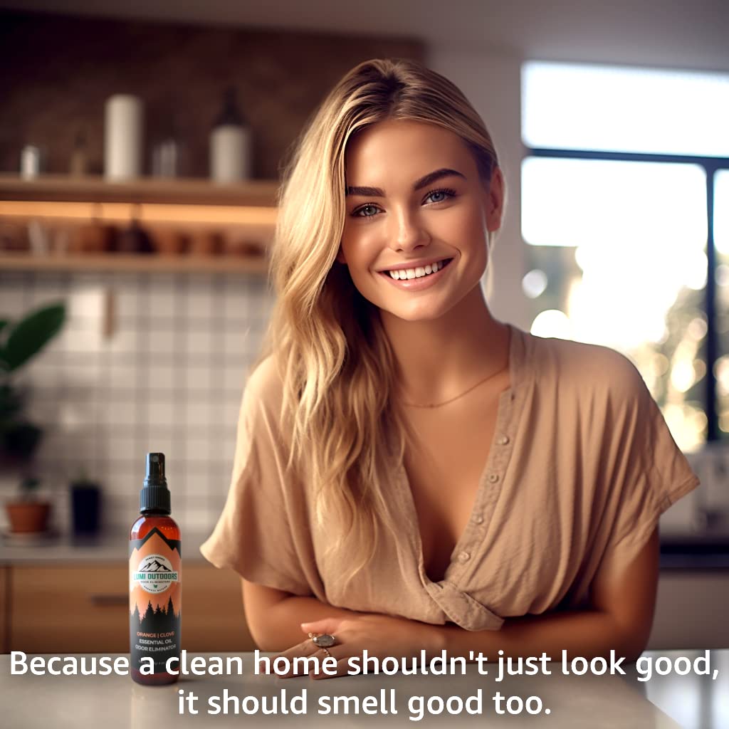Natural Air Freshener - Orange Clove - Essential Oil Odor Eliminating Room Spray
