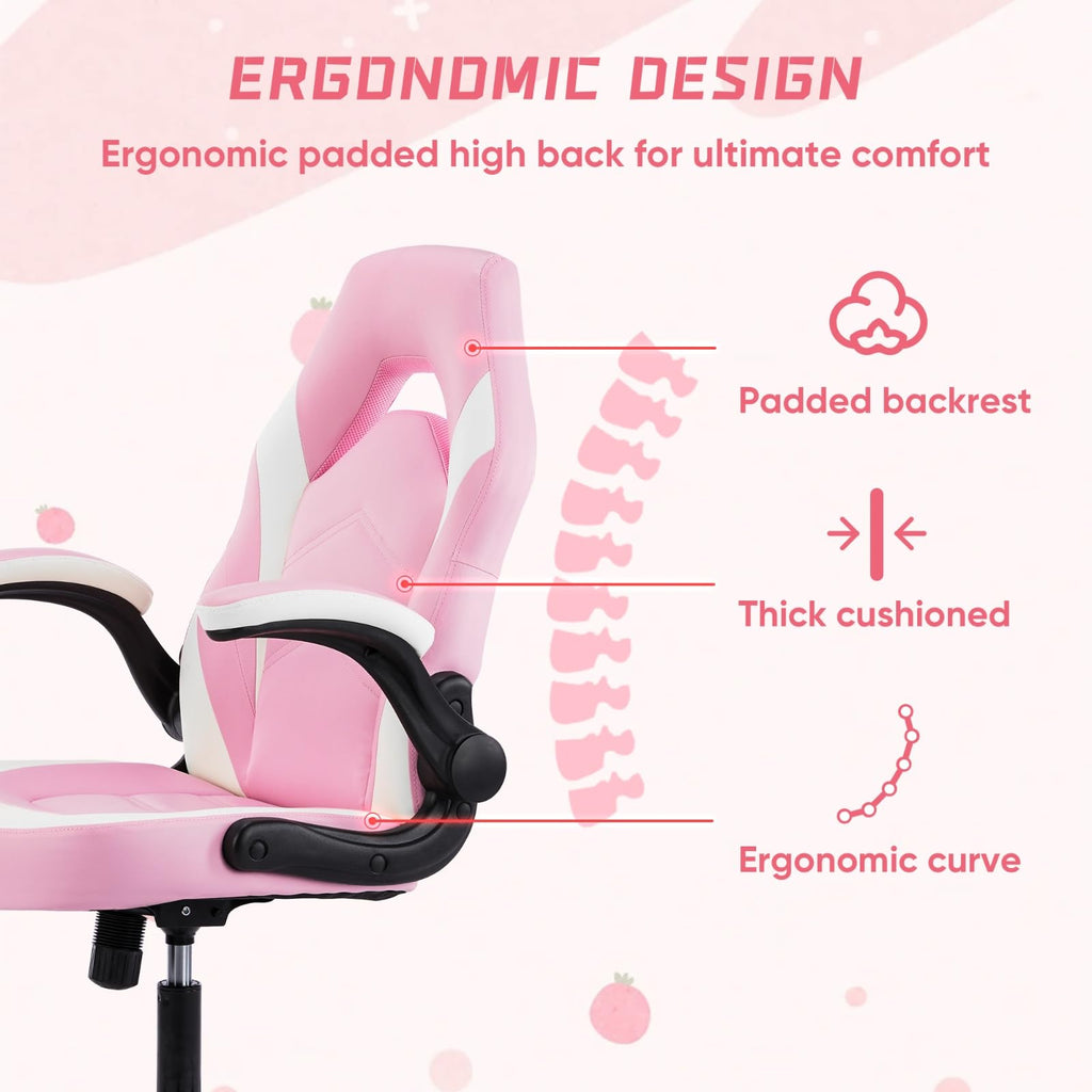 Computer Gaming Chair, Big and Tall Desk Chair, Lumbar Support