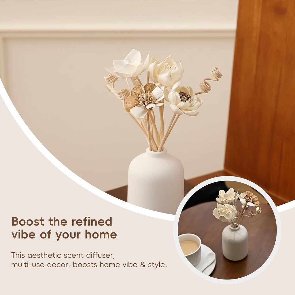 Reed Diffuser Sticks, Reed Diffuser Sticks Flowers, Reed Diffusers Set, Reeds Diffuser Decor, Office,, Natural - Set of 12