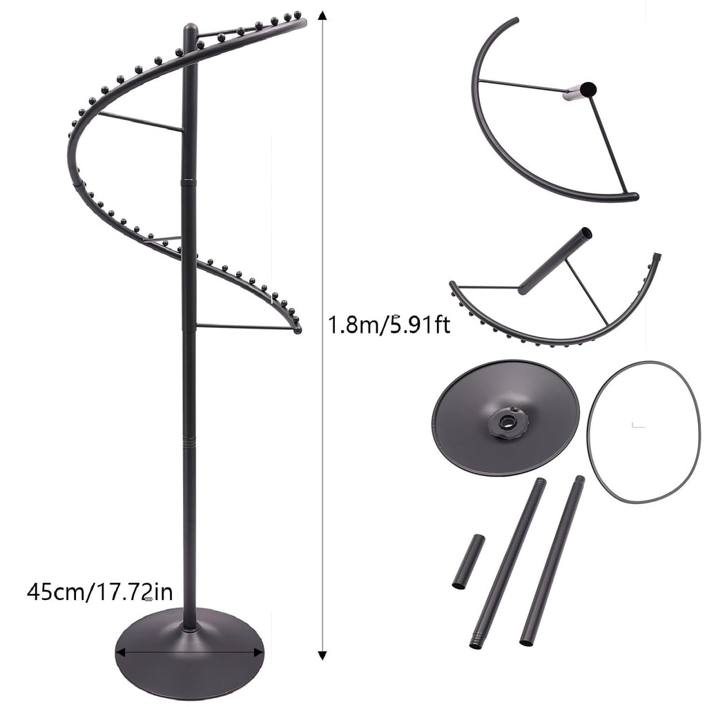 Spiral Rotating Clothing Rack, 360° Spiral Retail Costumer Garment Rack