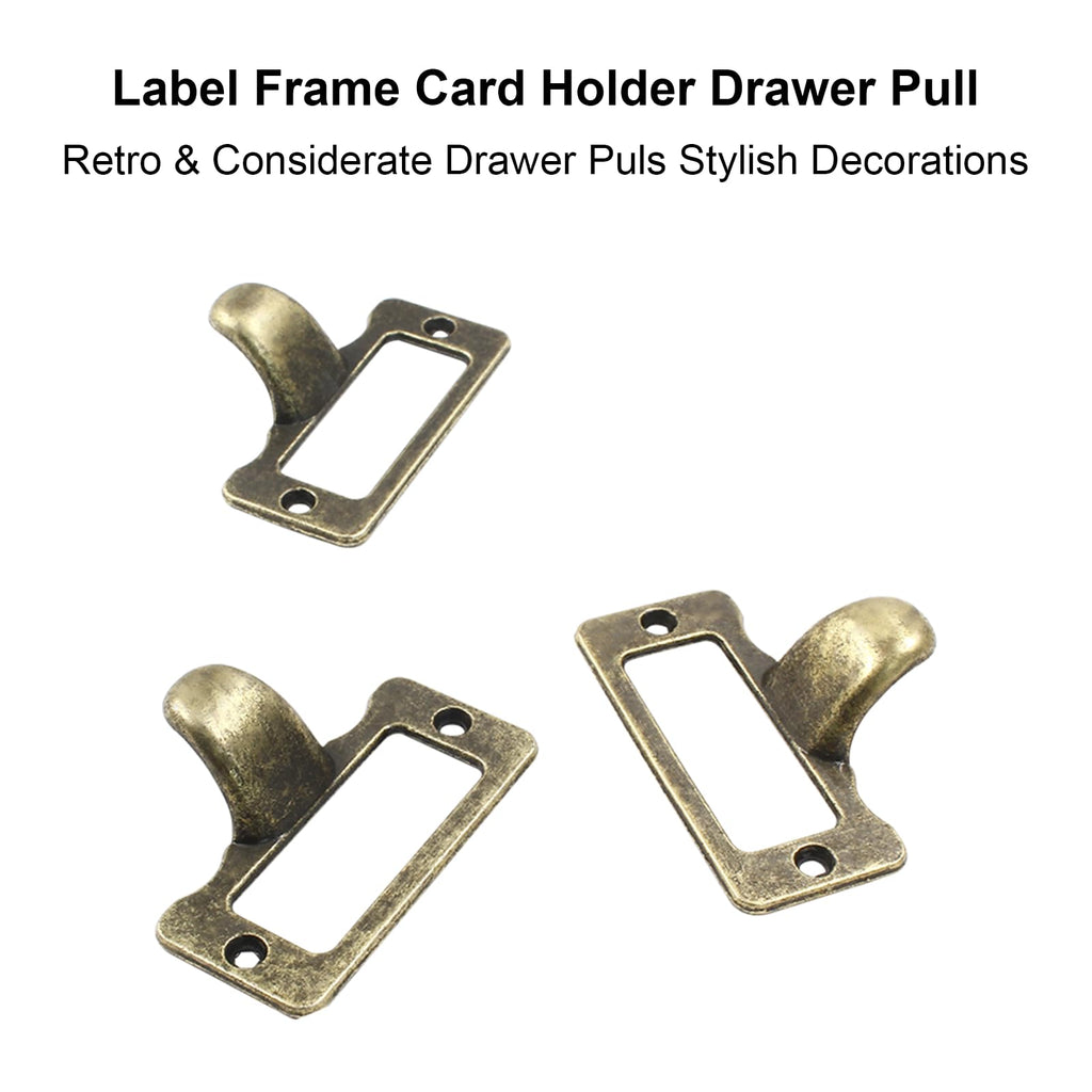 Card Catalog Drawer Pulls, Finger-Pull, File Label Holder Pull
