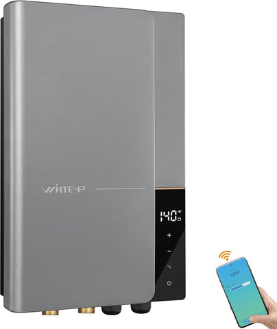 Electric Tankless Water Heater WINTEMP 27kW 240V, Whole House Hot Water Supply