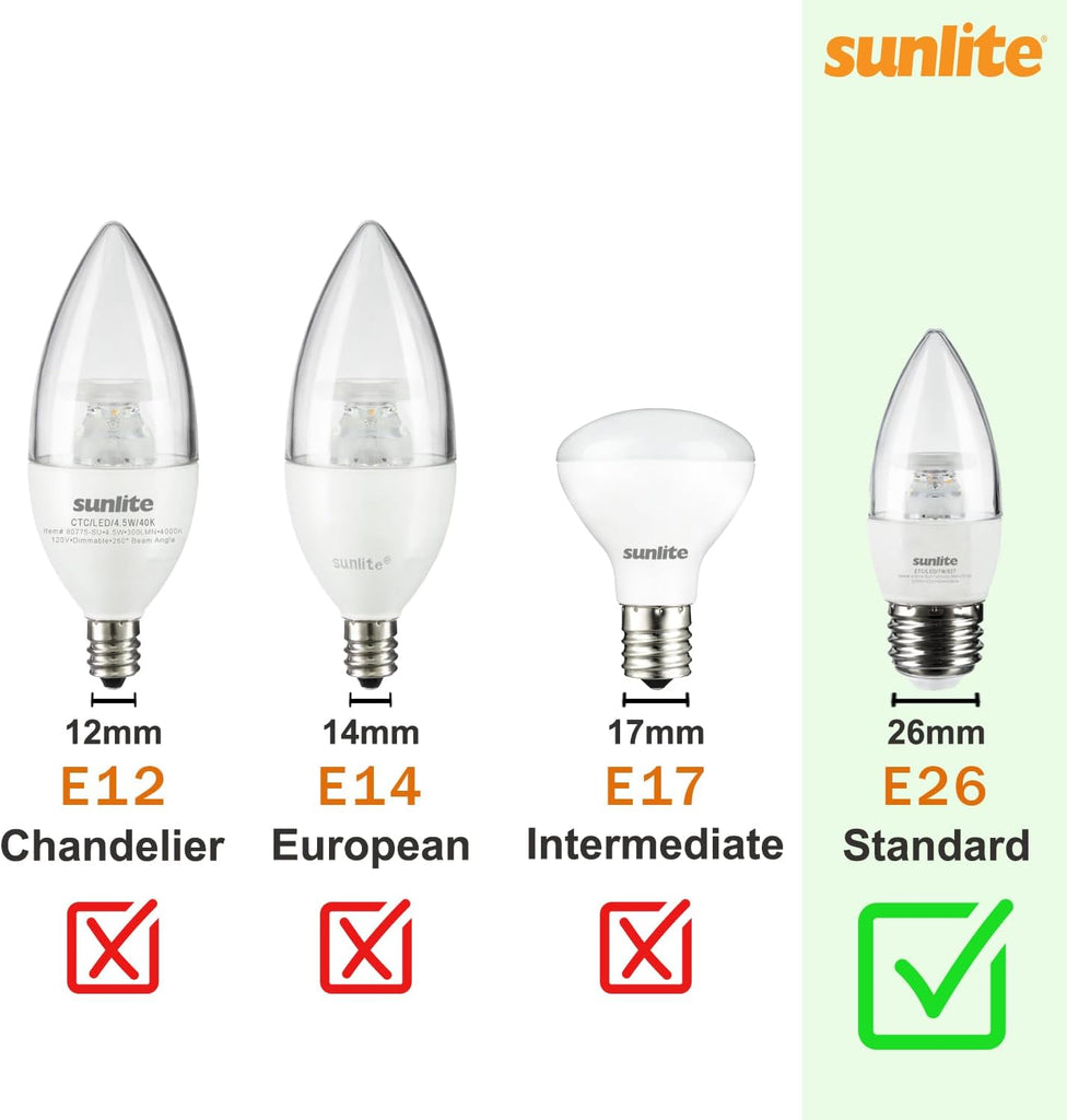 G16 LED Dimmable Decorative Globe Vanity Light Bulbs, Clear, 5W (40W Equiv.), 350 Lumens, Medium E26 Base, Mirror