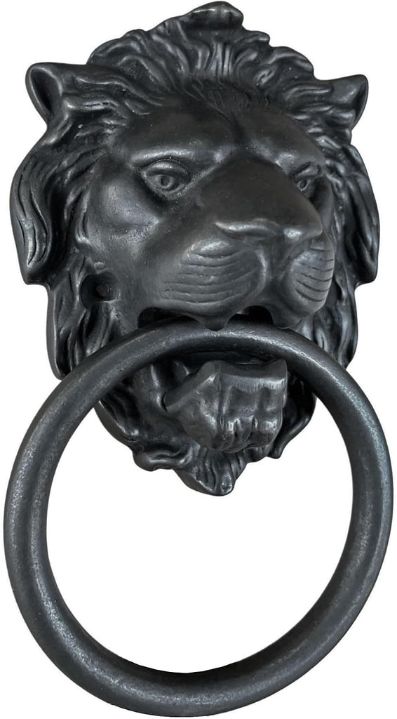 Lions Head Door Knocker,7.1 inches,Solid Brass,Regency Period(Black Oxide)